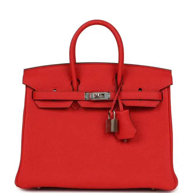 hermes Hermes Birkin 25 Rouge de Coeur Togo Palladium Hardware