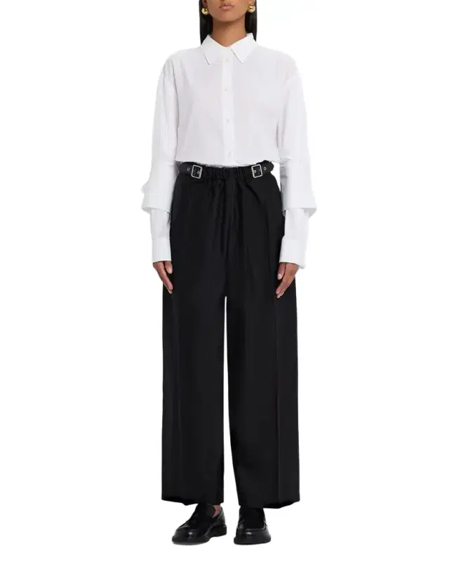 Striped Double-Sleeve Poplin Button-Down Shirt