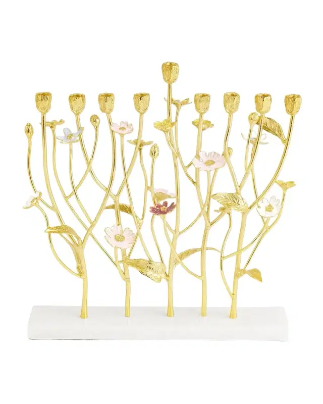 Michael Aram Wildflowers Hanukkah Menorah