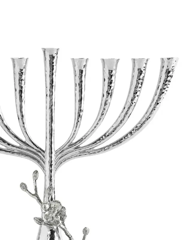 Michael Aram White Orchid Hanukkah Menorah