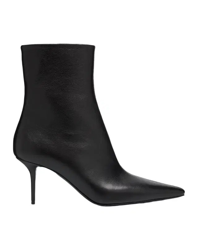 Saint Laurent 75mm Ashley Leather Booties