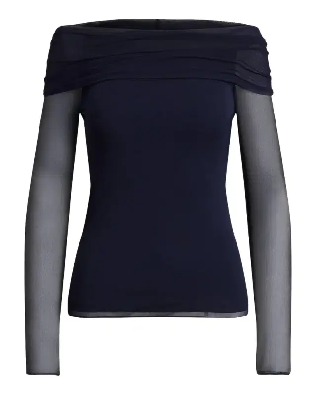 Ralph Lauren Collection Noreen Jersey Off-the-Shoulder Top