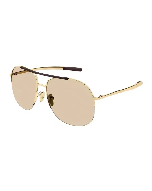 61mm Metal Aviator Sunglasses