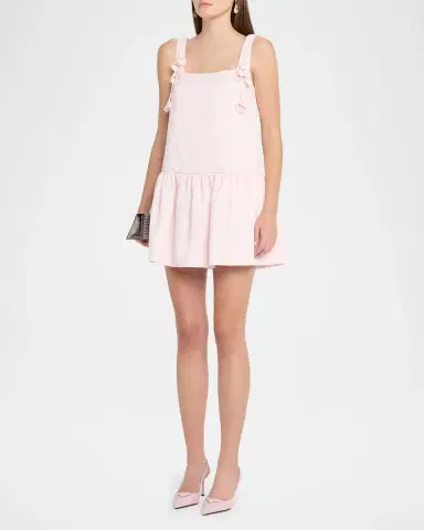Self-Portrait Flower Taffeta Mini Dress | Thumbnail 4 Self-Portrait Flower Taffeta Mini Dress | Thumbnail 4