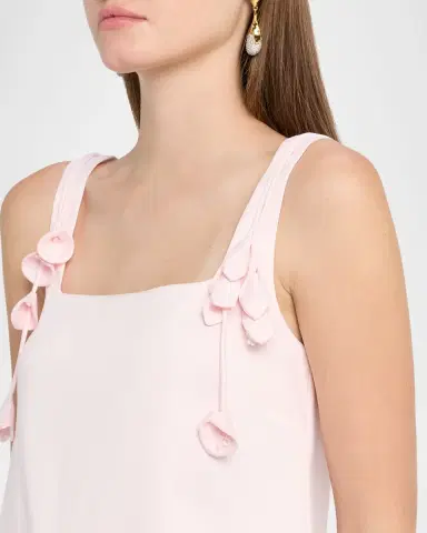 Self-Portrait Flower Taffeta Mini Dress | Thumbnail 5 Self-Portrait Flower Taffeta Mini Dress | Thumbnail 5