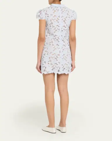 Self-Portrait Floral Guipure Lace Mini Dress | Thumbnail 3