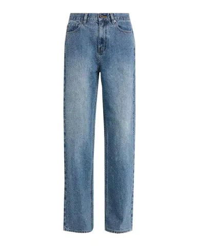 Self-Portrait Rhinestone Straight-Leg Jeans | Thumbnail 1 Self-Portrait Rhinestone Straight-Leg Jeans | Thumbnail 1