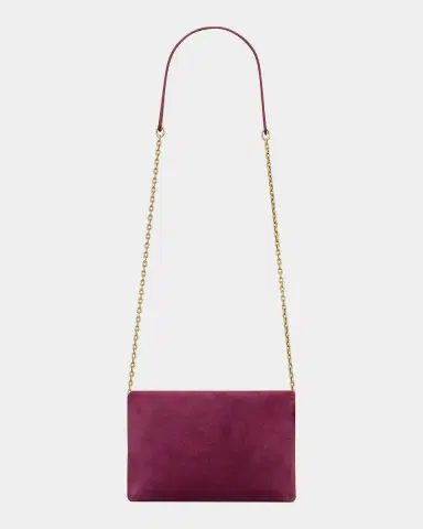 Saint Laurent Cassandre Large Suede Envelope Clutch Bag | Thumbnail 6