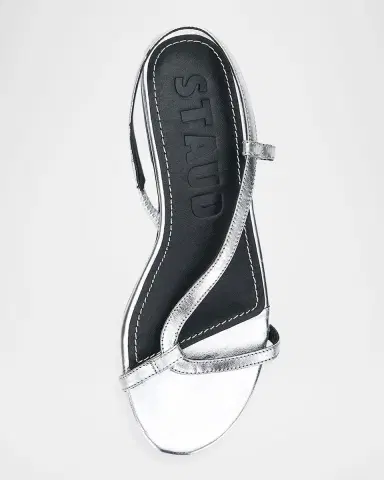 Staud Louden Metallic Leather Sandals | Thumbnail 4