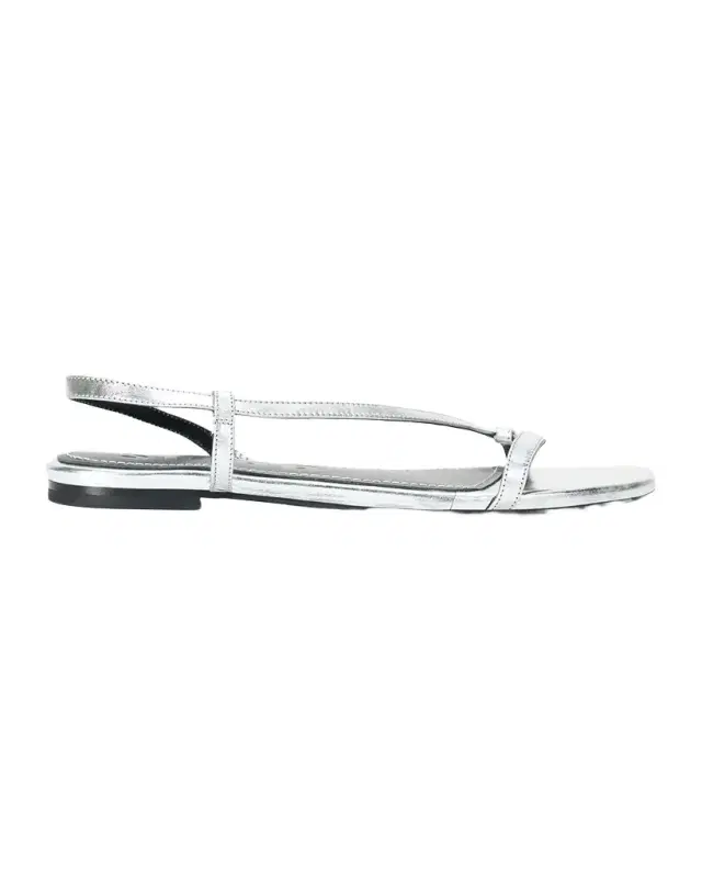STAUD Louden Metallic Leather Sandals
