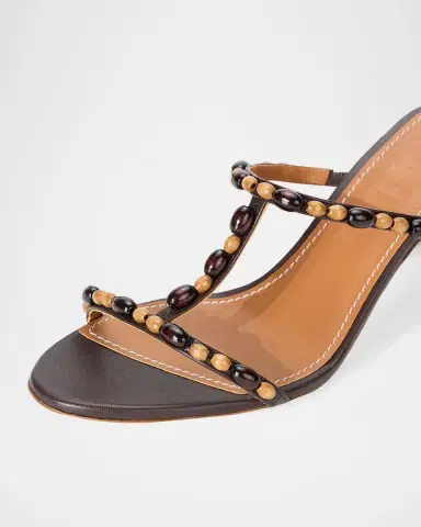 Staud Talita Beaded Leather Sandals | Thumbnail 3 Staud Talita Beaded Leather Sandals | Thumbnail 3