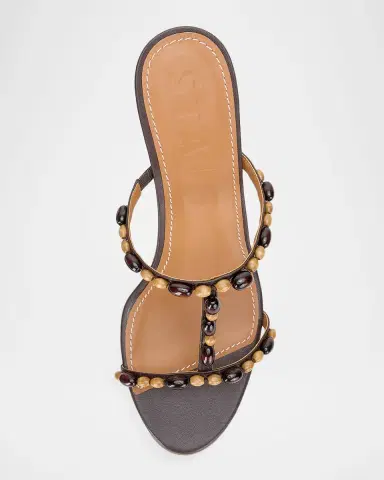 Staud Talita Beaded Leather Sandals | Thumbnail 4 Staud Talita Beaded Leather Sandals | Thumbnail 4