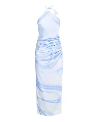 Simkhai Hansel Oil Spill-Print Satin Halter Midi Dress | Thumbnail 1