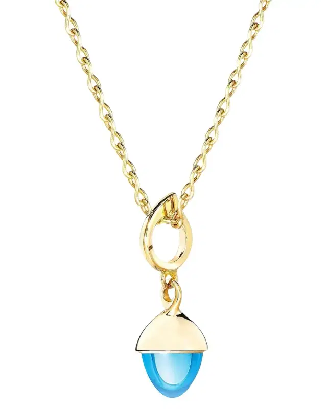 18K Gold Swiss Blue Topaz Mikado Bouquet Pendant 18K Gold Swiss Blue Topaz Mikado Bouquet Pendant