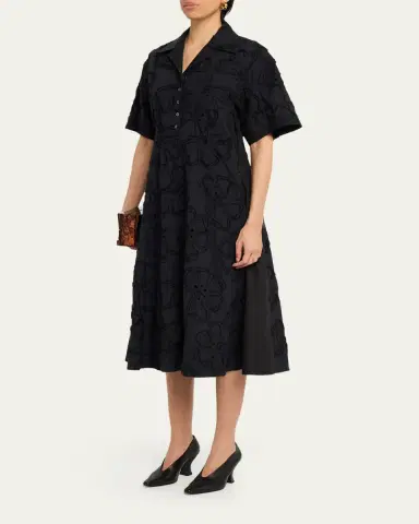 3.1 Phillip Lim Floral Embroidered Midi Shirtdress | Thumbnail 13