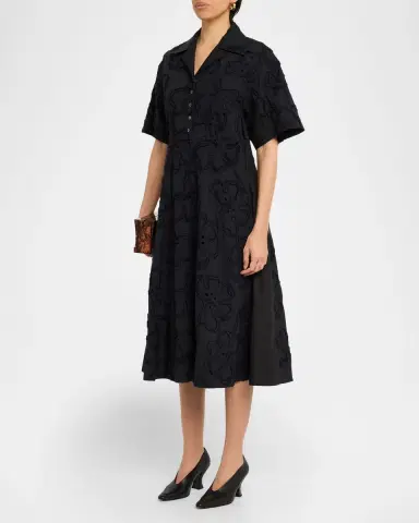 3.1 Phillip Lim Floral Embroidered Midi Shirtdress | Thumbnail 3