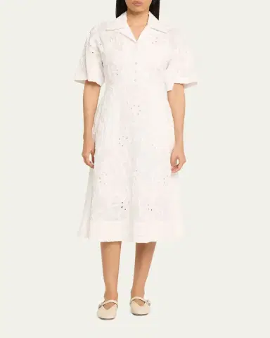 3.1 Phillip Lim Floral Embroidered Midi Shirtdress | Thumbnail 6