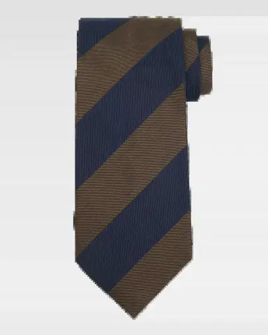 dunhill Men's Silk Wide Stripe Mulberry Silk Tie | Thumbnail 2 dunhill Men's Silk Wide Stripe Mulberry Silk Tie | Thumbnail 2