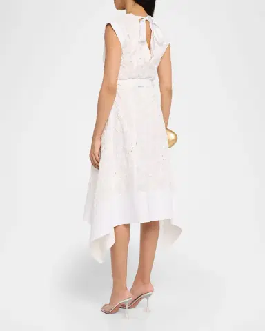3.1 Phillip Lim 3D Floral Embroidered Midi Dress | Thumbnail 3