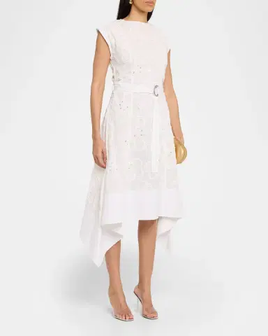 3.1 Phillip Lim 3D Floral Embroidered Midi Dress | Thumbnail 4