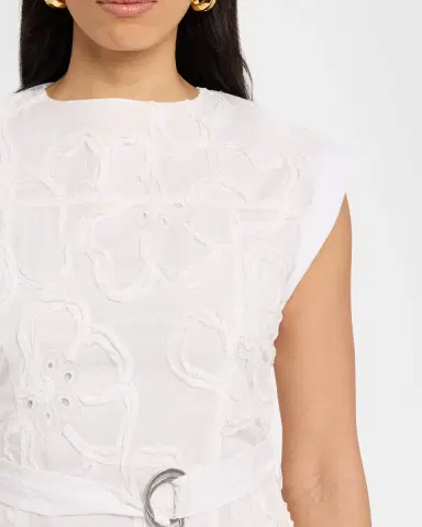 3.1 Phillip Lim 3D Floral Embroidered Midi Dress | Thumbnail 5