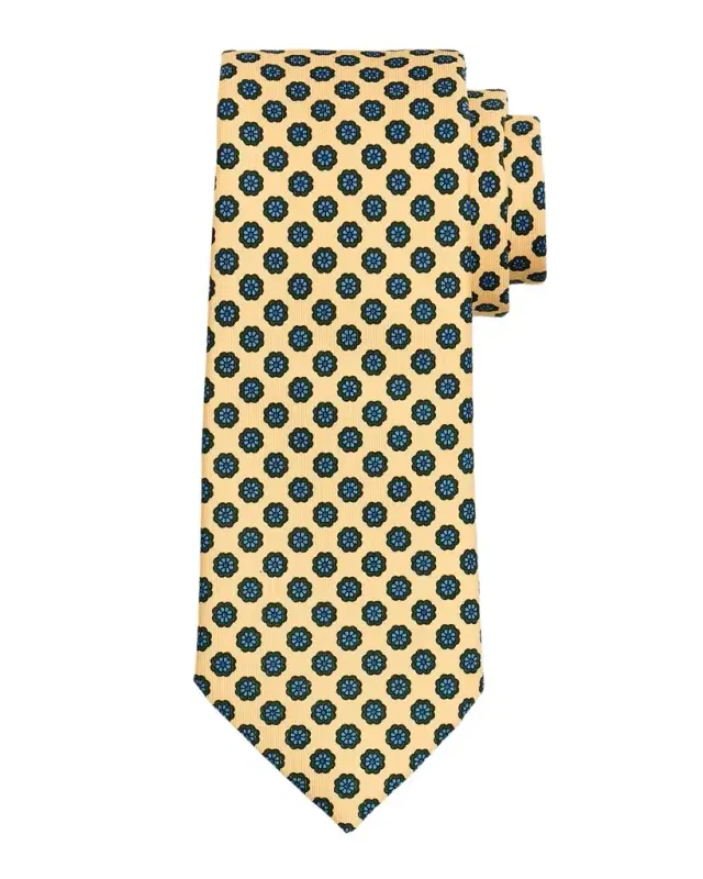 Men 's Silk Floral Medallion Mulberry Silk Tie