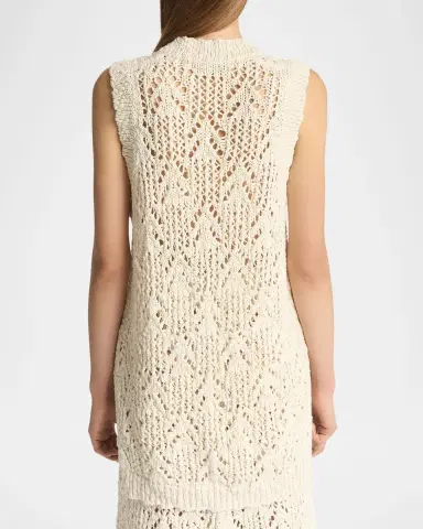 Malo Cotton Flamme Knit Tank Top | Thumbnail 3 Malo Cotton Flamme Knit Tank Top | Thumbnail 3