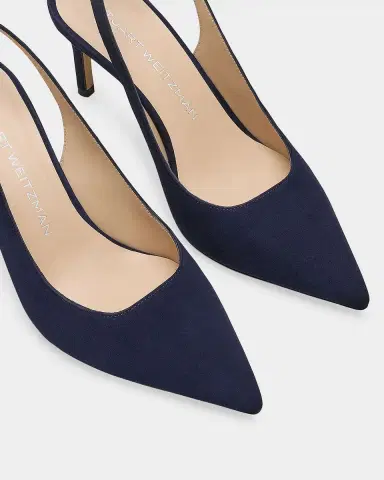 Stuart Weitzman 75mm Stuart Power Suede Slingback Pumps | Thumbnail 3 Stuart Weitzman 75mm Stuart Power Suede Slingback Pumps | Thumbnail 3