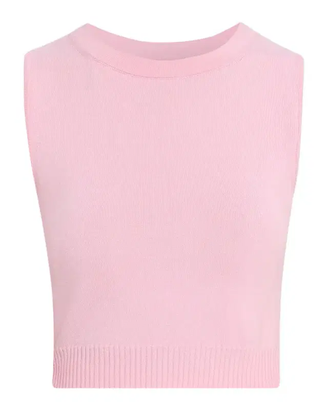 Sleeveless Wool Crop Tank Top