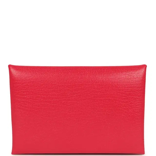 Hermes Calvi Card Holder Rose Mexico Chevre Chamkila Palladium Hardware