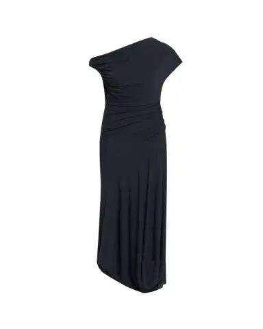 A.L.C. Halle Ruched Asymmetric Jersey Dress | Thumbnail 1 A.L.C. Halle Ruched Asymmetric Jersey Dress | Thumbnail 1