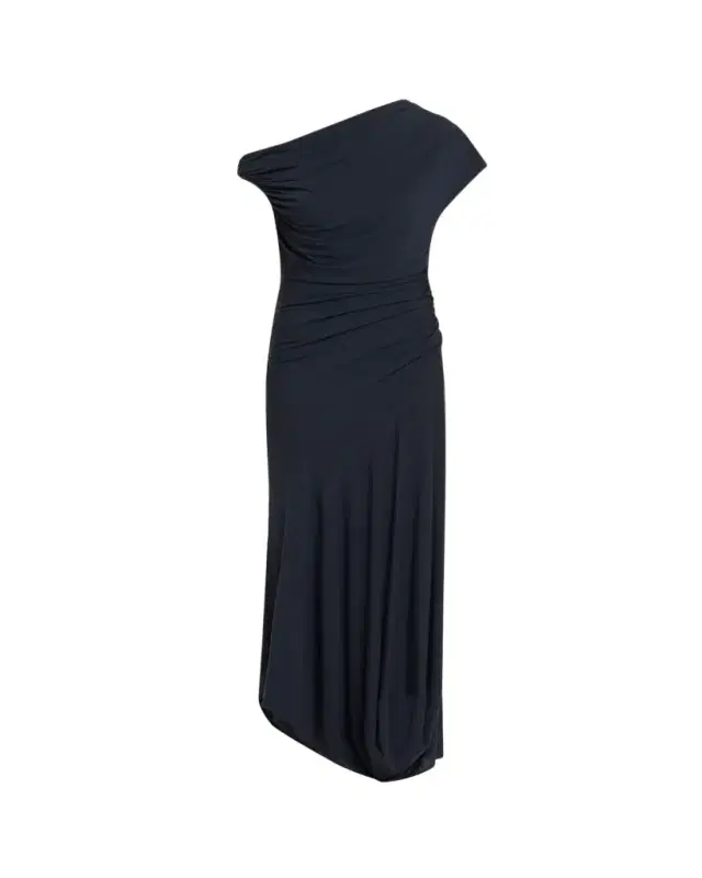 A.L.C. Halle Ruched Asymmetric Jersey Dress