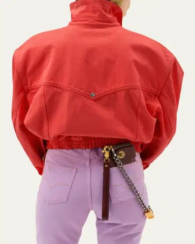 Versace Oversized Blouson Denim Jacket | Thumbnail 2