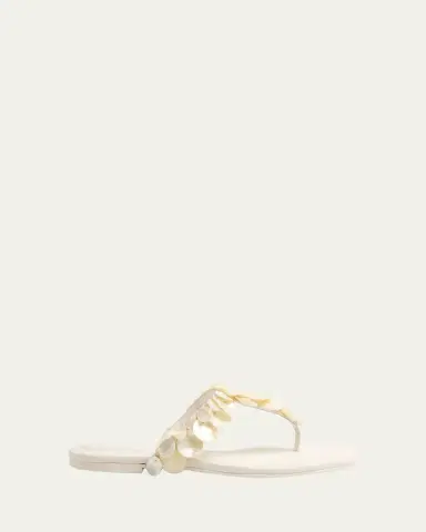 Simkhai Elin Shell Leather Thong Sandals | Thumbnail 3