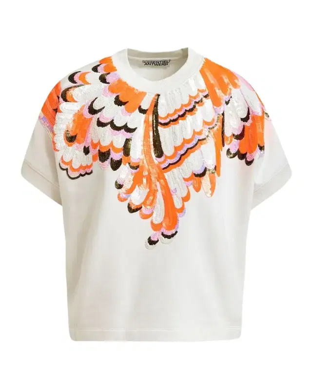 Jolies Embellished Short-Sleeve Sweatshirt