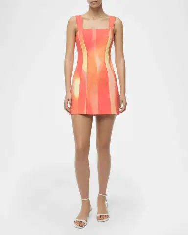 SIMKHAI Calyx Square-Neck Mini Dress | Thumbnail 3 SIMKHAI Calyx Square-Neck Mini Dress | Thumbnail 3