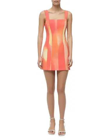 SIMKHAI Calyx Square-Neck Mini Dress | Thumbnail 1 SIMKHAI Calyx Square-Neck Mini Dress | Thumbnail 1
