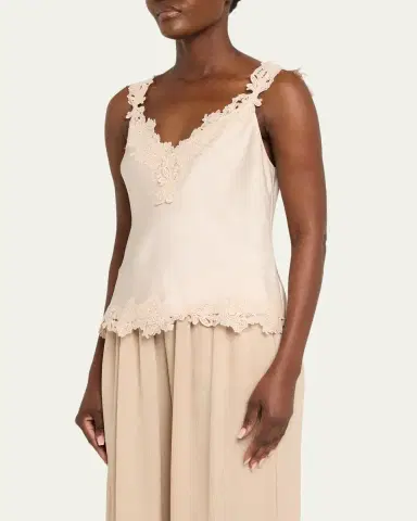 Kobi Halperin Faye Sleeveless Lace-Trim Blouse | Thumbnail 4 Kobi Halperin Faye Sleeveless Lace-Trim Blouse | Thumbnail 4