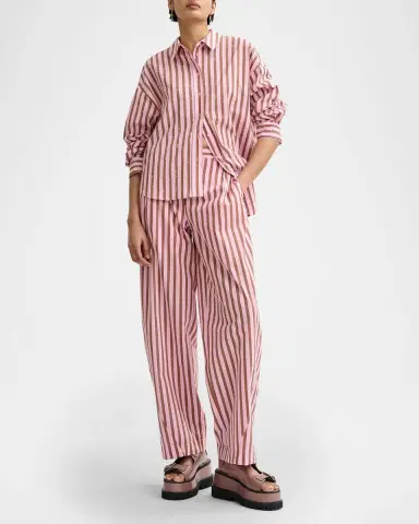 Essentiel Antwerp Jelief Rhinestone Striped Button-Front Shirt | Thumbnail 2 Essentiel Antwerp Jelief Rhinestone Striped Button-Front Shirt | Thumbnail 2