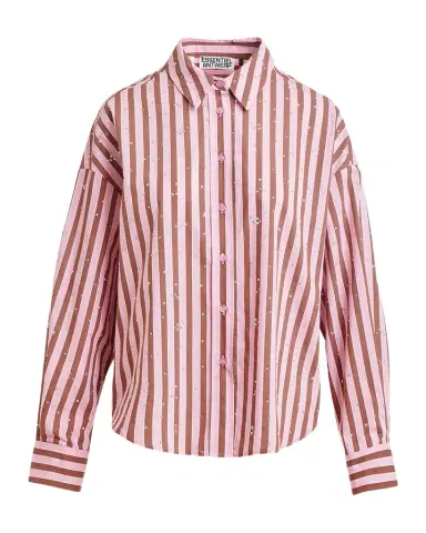 Essentiel Antwerp Jelief Rhinestone Striped Button-Front Shirt | Thumbnail 1 Essentiel Antwerp Jelief Rhinestone Striped Button-Front Shirt | Thumbnail 1