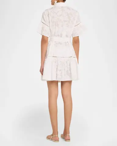 Shoshanna Floral Ruffle Mini Shirtdress | Thumbnail 3 Shoshanna Floral Ruffle Mini Shirtdress | Thumbnail 3