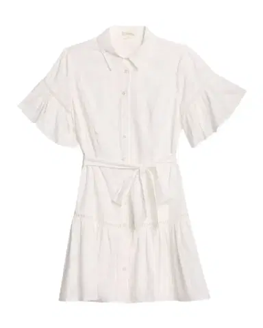 Shoshanna Floral Ruffle Mini Shirtdress | Thumbnail 1 Shoshanna Floral Ruffle Mini Shirtdress | Thumbnail 1