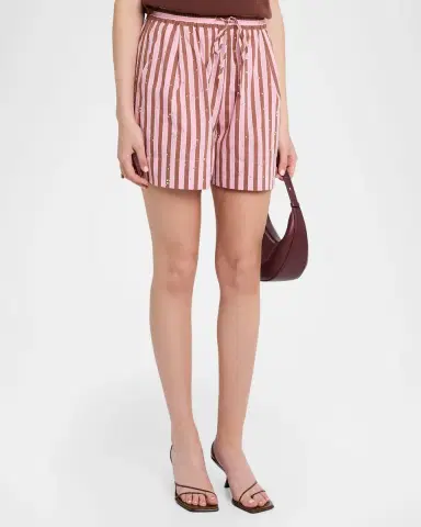 Essentiel Antwerp Jeeuw Embellished Striped Shorts | Thumbnail 4 Essentiel Antwerp Jeeuw Embellished Striped Shorts | Thumbnail 4