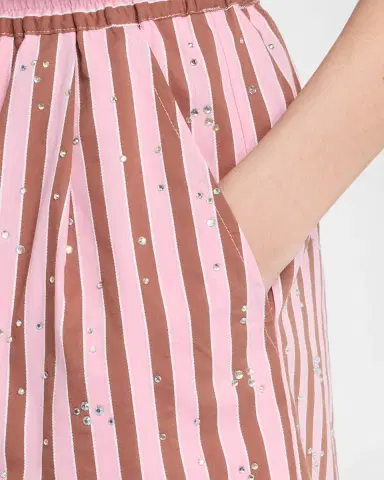 Essentiel Antwerp Jeeuw Embellished Striped Shorts | Thumbnail 5 Essentiel Antwerp Jeeuw Embellished Striped Shorts | Thumbnail 5