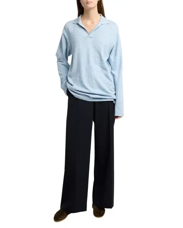 Dender Straight-Leg Wool Gabardine Pants