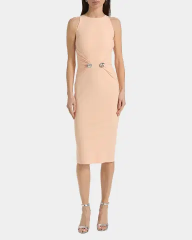 Chiara Boni La Petite Robe Nereo Sleeveless Embellished Midi Sheath Dress | Thumbnail 4 Chiara Boni La Petite Robe Nereo Sleeveless Embellished Midi Sheath Dress | Thumbnail 4