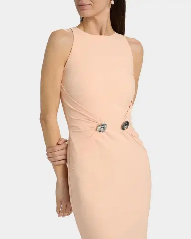 Chiara Boni La Petite Robe Nereo Sleeveless Embellished Midi Sheath Dress | Thumbnail 5 Chiara Boni La Petite Robe Nereo Sleeveless Embellished Midi Sheath Dress | Thumbnail 5