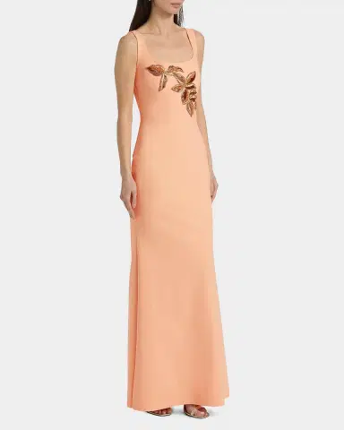 Chiara Boni La Petite Robe Lijia Beaded Applique Trumpet Gown | Thumbnail 7 Chiara Boni La Petite Robe Lijia Beaded Applique Trumpet Gown | Thumbnail 7