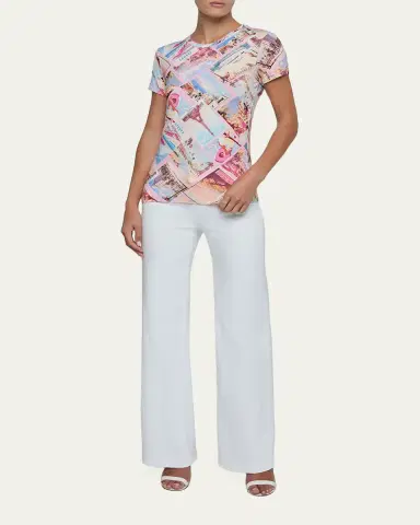 L'Agence Ressi Short-Sleeve Postcard Tee | Thumbnail 2