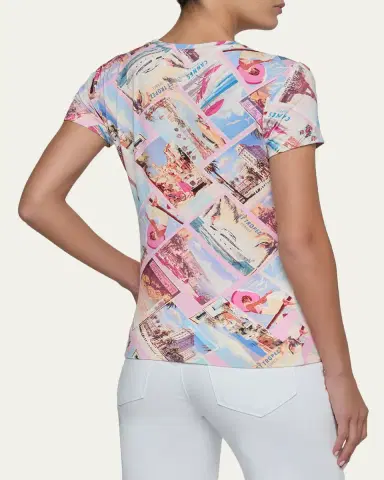 L'Agence Ressi Short-Sleeve Postcard Tee | Thumbnail 3